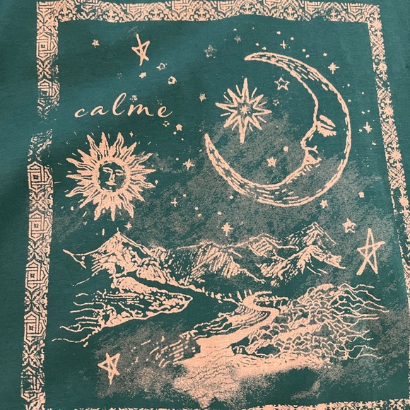 NWOT Calme by Johnny Was dark teal t-shirt - Picture 3 of 6